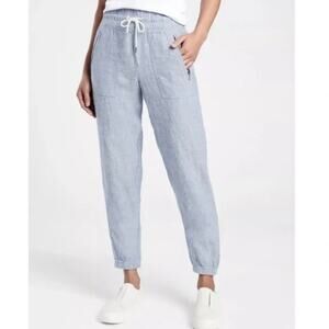 Athleta Cabo Linen Chambray Blue Jogger Size 6